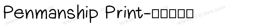 Penmanship Print字体转换